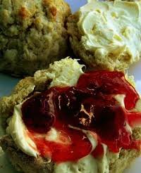 English Scone with Cream, Jam and Butter