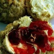 English Scone with Cream, Jam and Butter